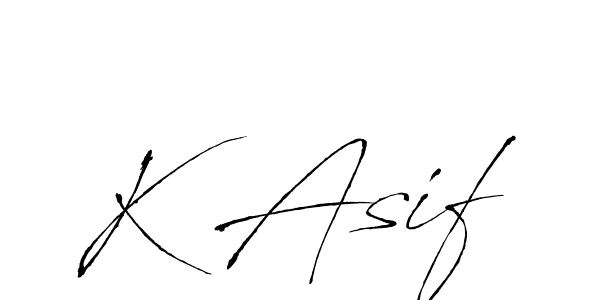 How to make K Asif signature? Antro_Vectra is a professional autograph style. Create handwritten signature for K Asif name. K Asif signature style 6 images and pictures png