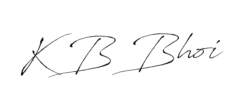 Create a beautiful signature design for name K B Bhoi. With this signature (Antro_Vectra) fonts, you can make a handwritten signature for free. K B Bhoi signature style 6 images and pictures png