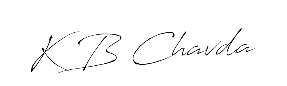 Design your own signature with our free online signature maker. With this signature software, you can create a handwritten (Antro_Vectra) signature for name K B Chavda. K B Chavda signature style 6 images and pictures png