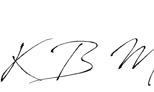 Best and Professional Signature Style for K B M. Antro_Vectra Best Signature Style Collection. K B M signature style 6 images and pictures png