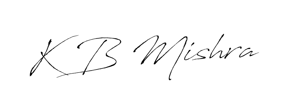 Design your own signature with our free online signature maker. With this signature software, you can create a handwritten (Antro_Vectra) signature for name K B Mishra. K B Mishra signature style 6 images and pictures png