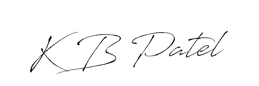 K B Patel stylish signature style. Best Handwritten Sign (Antro_Vectra) for my name. Handwritten Signature Collection Ideas for my name K B Patel. K B Patel signature style 6 images and pictures png