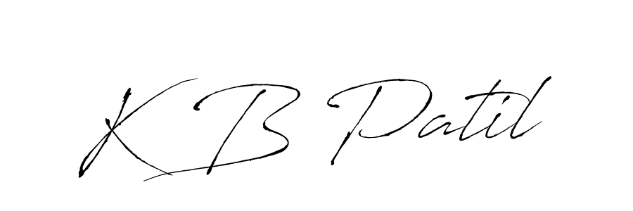 K B Patil stylish signature style. Best Handwritten Sign (Antro_Vectra) for my name. Handwritten Signature Collection Ideas for my name K B Patil. K B Patil signature style 6 images and pictures png