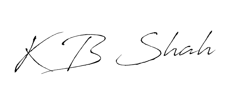 Create a beautiful signature design for name K B Shah. With this signature (Antro_Vectra) fonts, you can make a handwritten signature for free. K B Shah signature style 6 images and pictures png