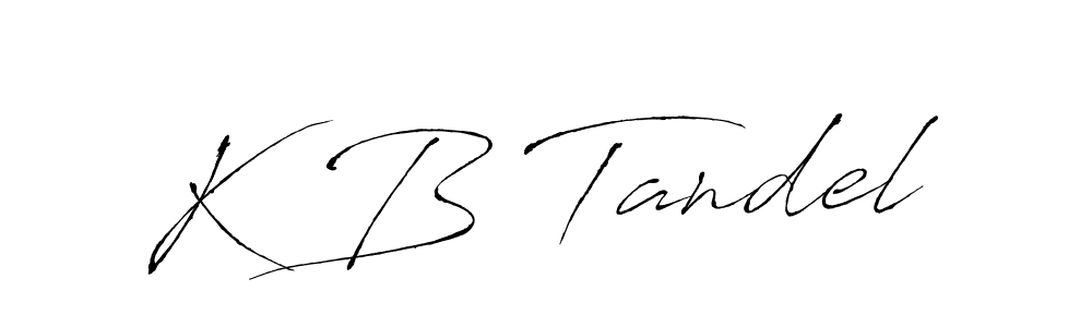Use a signature maker to create a handwritten signature online. With this signature software, you can design (Antro_Vectra) your own signature for name K B Tandel. K B Tandel signature style 6 images and pictures png