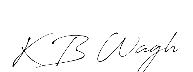 K B Wagh stylish signature style. Best Handwritten Sign (Antro_Vectra) for my name. Handwritten Signature Collection Ideas for my name K B Wagh. K B Wagh signature style 6 images and pictures png