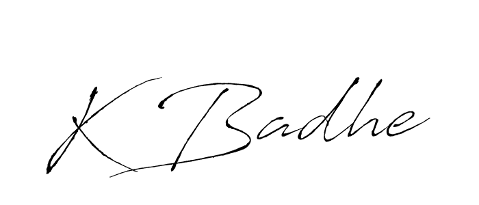 Use a signature maker to create a handwritten signature online. With this signature software, you can design (Antro_Vectra) your own signature for name K Badhe. K Badhe signature style 6 images and pictures png