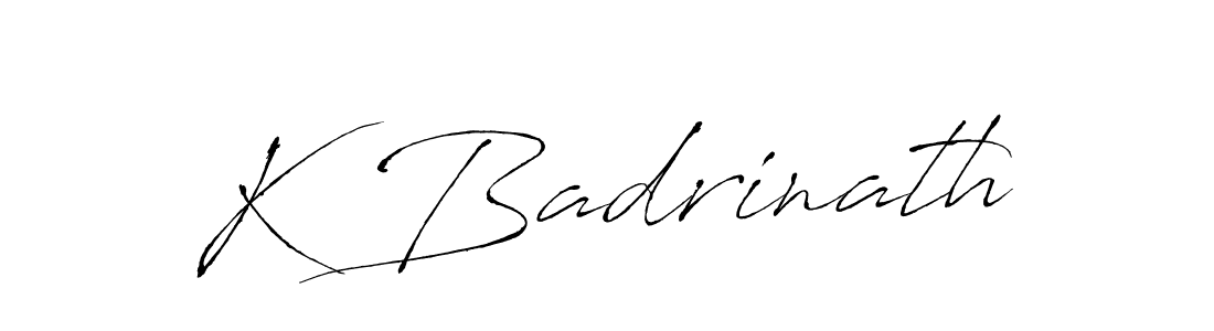 How to Draw K Badrinath signature style? Antro_Vectra is a latest design signature styles for name K Badrinath. K Badrinath signature style 6 images and pictures png