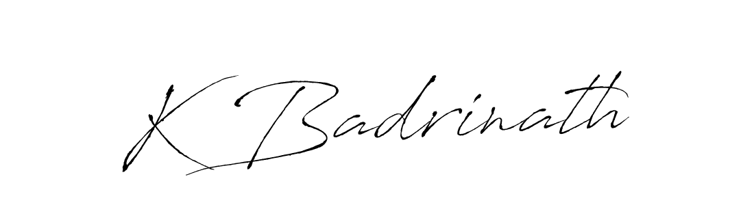 You should practise on your own different ways (Antro_Vectra) to write your name (K Badrinath) in signature. don't let someone else do it for you. K Badrinath signature style 6 images and pictures png