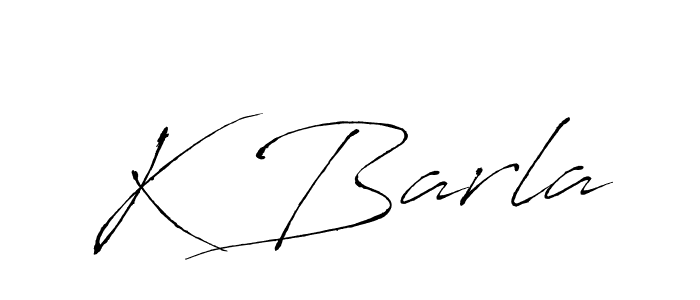 Design your own signature with our free online signature maker. With this signature software, you can create a handwritten (Antro_Vectra) signature for name K Barla. K Barla signature style 6 images and pictures png