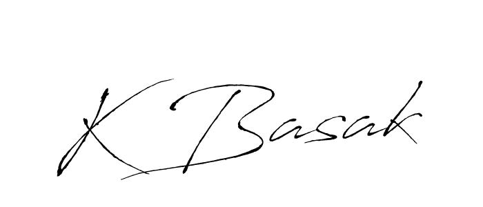 K Basak stylish signature style. Best Handwritten Sign (Antro_Vectra) for my name. Handwritten Signature Collection Ideas for my name K Basak. K Basak signature style 6 images and pictures png