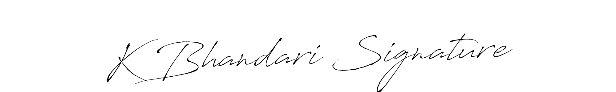How to make K Bhandari Signature name signature. Use Antro_Vectra style for creating short signs online. This is the latest handwritten sign. K Bhandari Signature signature style 6 images and pictures png
