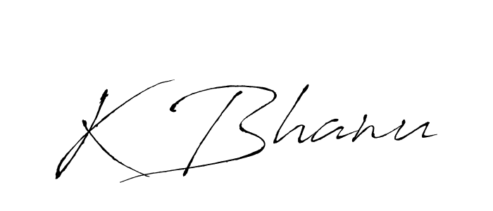 You should practise on your own different ways (Antro_Vectra) to write your name (K Bhanu) in signature. don't let someone else do it for you. K Bhanu signature style 6 images and pictures png