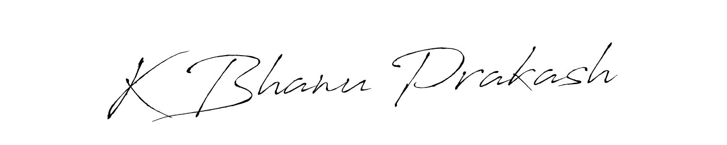 How to make K Bhanu Prakash name signature. Use Antro_Vectra style for creating short signs online. This is the latest handwritten sign. K Bhanu Prakash signature style 6 images and pictures png