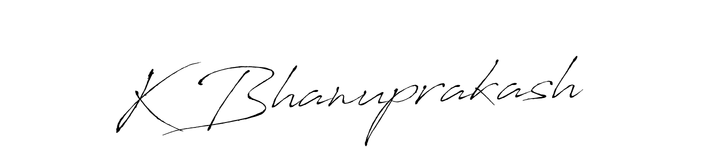 Create a beautiful signature design for name K Bhanuprakash. With this signature (Antro_Vectra) fonts, you can make a handwritten signature for free. K Bhanuprakash signature style 6 images and pictures png