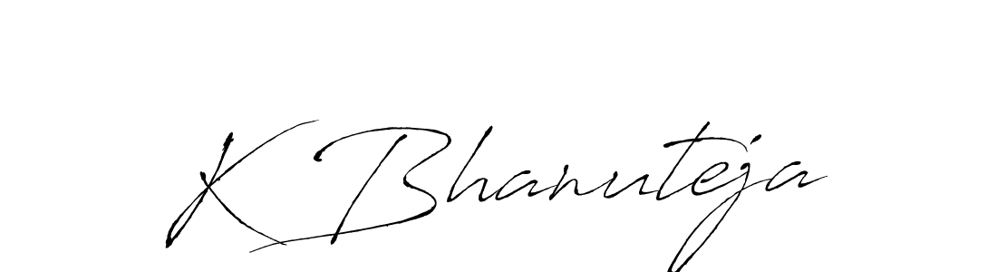 Antro_Vectra is a professional signature style that is perfect for those who want to add a touch of class to their signature. It is also a great choice for those who want to make their signature more unique. Get K Bhanuteja name to fancy signature for free. K Bhanuteja signature style 6 images and pictures png