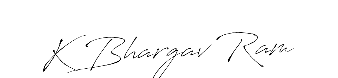 Create a beautiful signature design for name K Bhargav Ram. With this signature (Antro_Vectra) fonts, you can make a handwritten signature for free. K Bhargav Ram signature style 6 images and pictures png