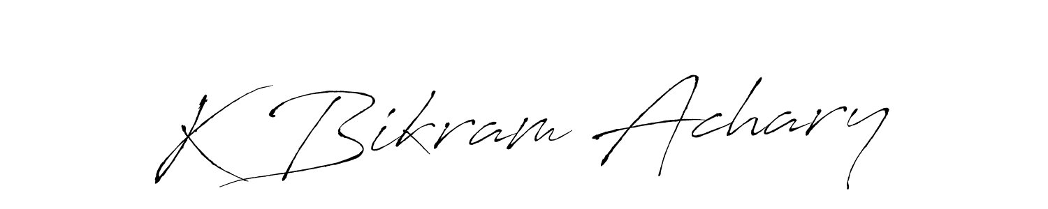 Also we have K Bikram Achary name is the best signature style. Create professional handwritten signature collection using Antro_Vectra autograph style. K Bikram Achary signature style 6 images and pictures png