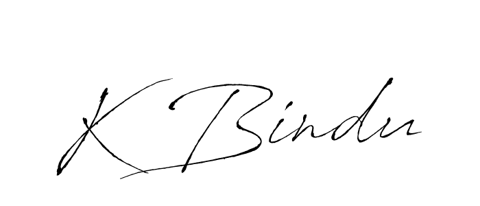 You should practise on your own different ways (Antro_Vectra) to write your name (K Bindu) in signature. don't let someone else do it for you. K Bindu signature style 6 images and pictures png