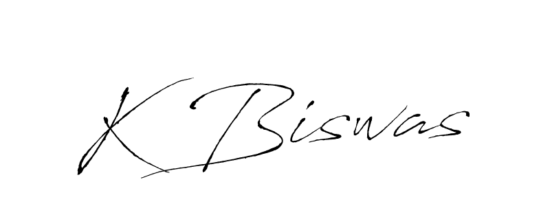 K Biswas stylish signature style. Best Handwritten Sign (Antro_Vectra) for my name. Handwritten Signature Collection Ideas for my name K Biswas. K Biswas signature style 6 images and pictures png