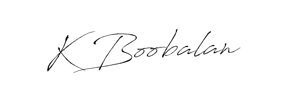 Design your own signature with our free online signature maker. With this signature software, you can create a handwritten (Antro_Vectra) signature for name K Boobalan. K Boobalan signature style 6 images and pictures png