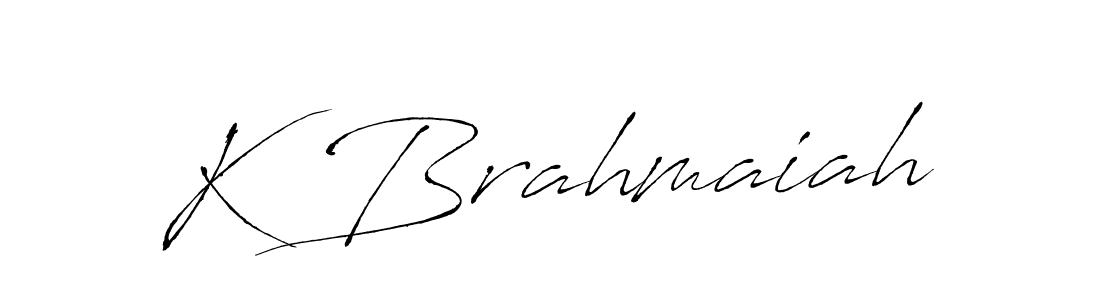 Make a beautiful signature design for name K Brahmaiah. With this signature (Antro_Vectra) style, you can create a handwritten signature for free. K Brahmaiah signature style 6 images and pictures png