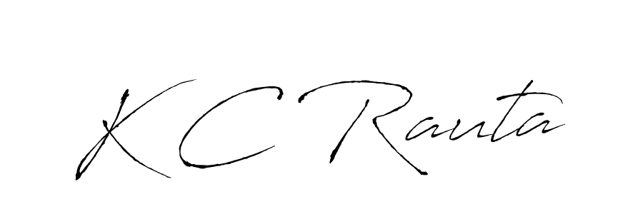 How to make K C Rauta signature? Antro_Vectra is a professional autograph style. Create handwritten signature for K C Rauta name. K C Rauta signature style 6 images and pictures png