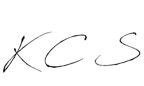 K C S stylish signature style. Best Handwritten Sign (Antro_Vectra) for my name. Handwritten Signature Collection Ideas for my name K C S. K C S signature style 6 images and pictures png