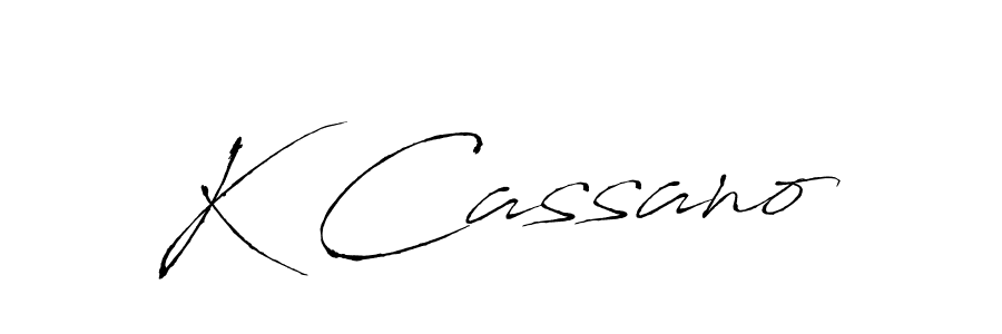 Create a beautiful signature design for name K Cassano. With this signature (Antro_Vectra) fonts, you can make a handwritten signature for free. K Cassano signature style 6 images and pictures png