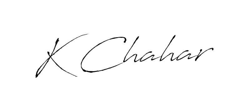 How to Draw K Chahar signature style? Antro_Vectra is a latest design signature styles for name K Chahar. K Chahar signature style 6 images and pictures png