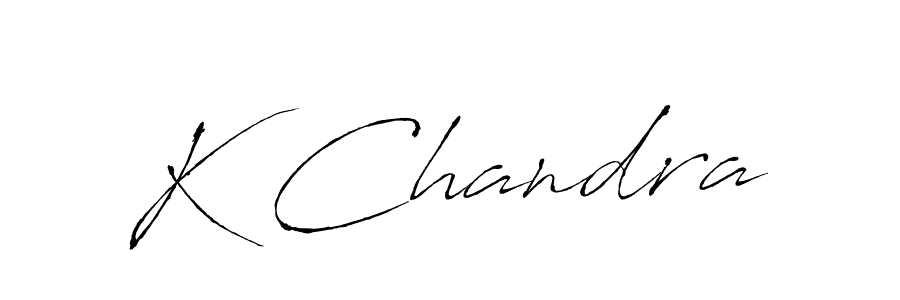 Make a beautiful signature design for name K Chandra. With this signature (Antro_Vectra) style, you can create a handwritten signature for free. K Chandra signature style 6 images and pictures png