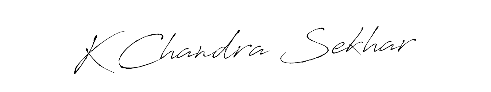 Make a beautiful signature design for name K Chandra Sekhar. With this signature (Antro_Vectra) style, you can create a handwritten signature for free. K Chandra Sekhar signature style 6 images and pictures png