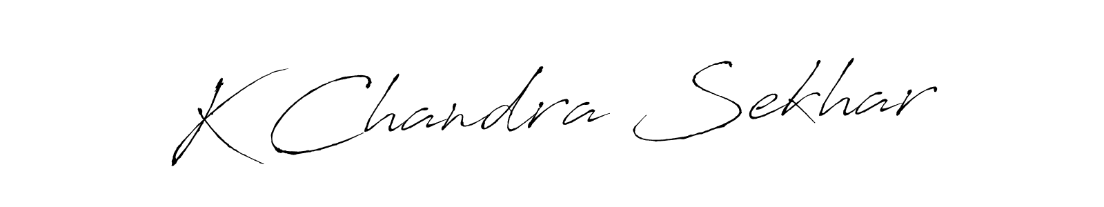 Make a beautiful signature design for name K Chandra Sekhar. With this signature (Antro_Vectra) style, you can create a handwritten signature for free. K Chandra Sekhar signature style 6 images and pictures png