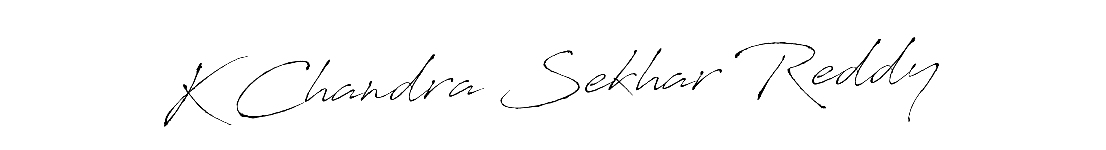 How to make K Chandra Sekhar Reddy signature? Antro_Vectra is a professional autograph style. Create handwritten signature for K Chandra Sekhar Reddy name. K Chandra Sekhar Reddy signature style 6 images and pictures png
