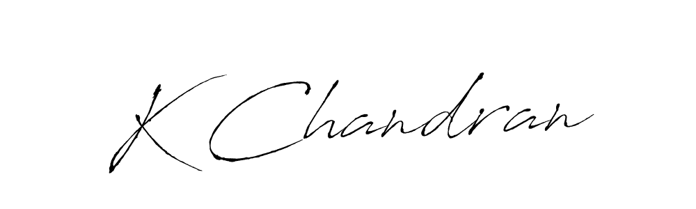 How to make K Chandran name signature. Use Antro_Vectra style for creating short signs online. This is the latest handwritten sign. K Chandran signature style 6 images and pictures png
