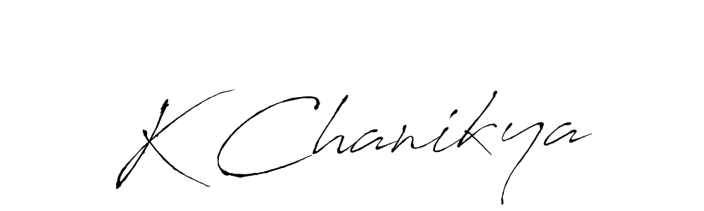 Also we have K Chanikya name is the best signature style. Create professional handwritten signature collection using Antro_Vectra autograph style. K Chanikya signature style 6 images and pictures png