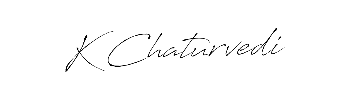 How to make K Chaturvedi name signature. Use Antro_Vectra style for creating short signs online. This is the latest handwritten sign. K Chaturvedi signature style 6 images and pictures png