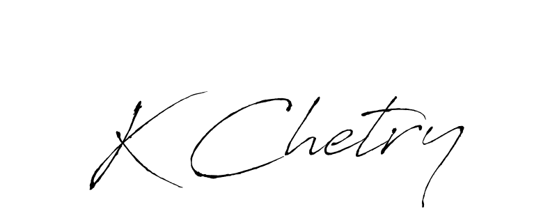 Make a beautiful signature design for name K Chetry. With this signature (Antro_Vectra) style, you can create a handwritten signature for free. K Chetry signature style 6 images and pictures png