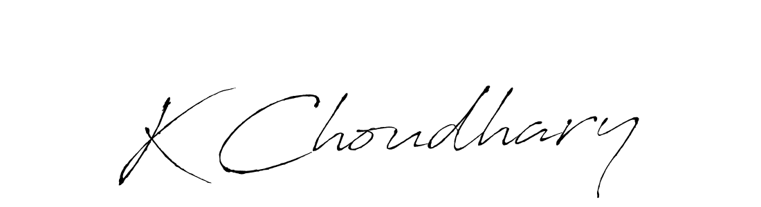 The best way (Antro_Vectra) to make a short signature is to pick only two or three words in your name. The name K Choudhary include a total of six letters. For converting this name. K Choudhary signature style 6 images and pictures png