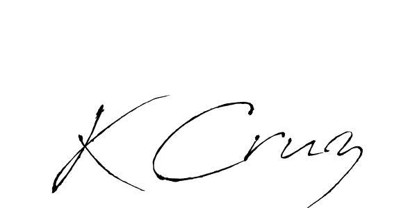 Make a beautiful signature design for name K Cruz. With this signature (Antro_Vectra) style, you can create a handwritten signature for free. K Cruz signature style 6 images and pictures png