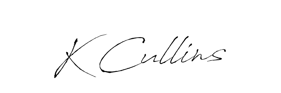 Make a beautiful signature design for name K Cullins. With this signature (Antro_Vectra) style, you can create a handwritten signature for free. K Cullins signature style 6 images and pictures png