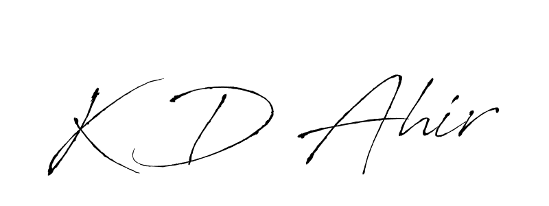 K D Ahir stylish signature style. Best Handwritten Sign (Antro_Vectra) for my name. Handwritten Signature Collection Ideas for my name K D Ahir. K D Ahir signature style 6 images and pictures png