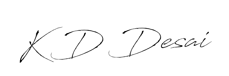 How to make K D Desai signature? Antro_Vectra is a professional autograph style. Create handwritten signature for K D Desai name. K D Desai signature style 6 images and pictures png