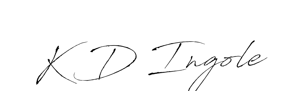Design your own signature with our free online signature maker. With this signature software, you can create a handwritten (Antro_Vectra) signature for name K D Ingole. K D Ingole signature style 6 images and pictures png