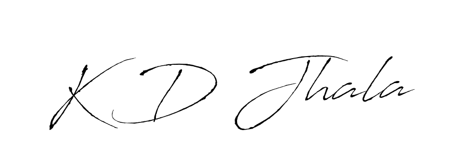 Create a beautiful signature design for name K D Jhala. With this signature (Antro_Vectra) fonts, you can make a handwritten signature for free. K D Jhala signature style 6 images and pictures png