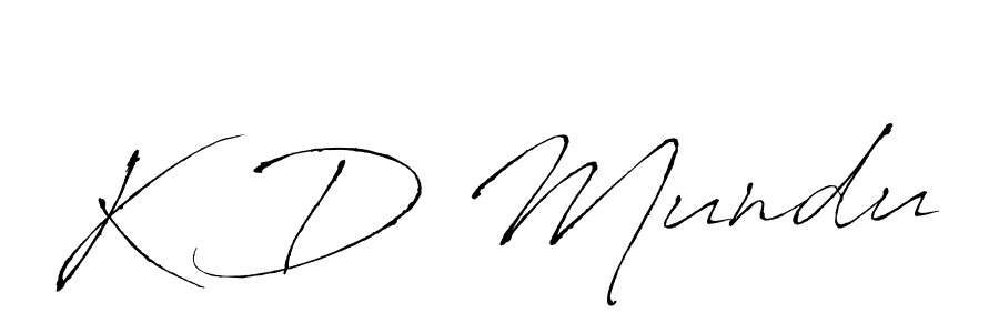 How to make K D Mundu signature? Antro_Vectra is a professional autograph style. Create handwritten signature for K D Mundu name. K D Mundu signature style 6 images and pictures png