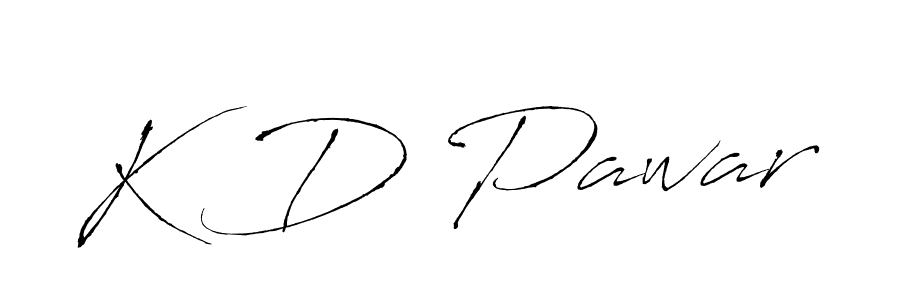 Create a beautiful signature design for name K D Pawar. With this signature (Antro_Vectra) fonts, you can make a handwritten signature for free. K D Pawar signature style 6 images and pictures png