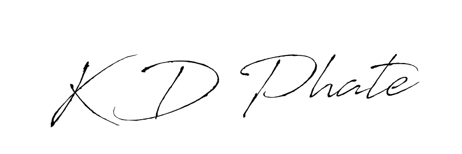 How to make K D Phate signature? Antro_Vectra is a professional autograph style. Create handwritten signature for K D Phate name. K D Phate signature style 6 images and pictures png