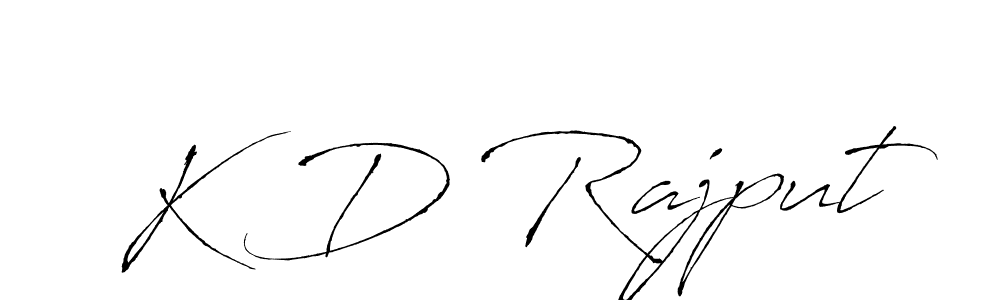 Make a beautiful signature design for name K D Rajput. With this signature (Antro_Vectra) style, you can create a handwritten signature for free. K D Rajput signature style 6 images and pictures png