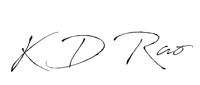 How to make K D Rao signature? Antro_Vectra is a professional autograph style. Create handwritten signature for K D Rao name. K D Rao signature style 6 images and pictures png